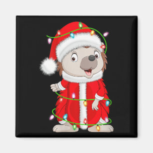 Frauen Igel Weihnachtsbeleuchtung Santa Kostüm Sch Magnet
