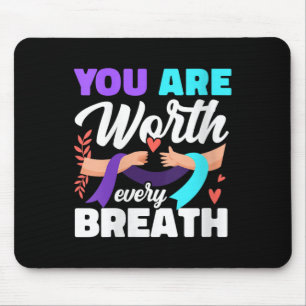 Frauen Ihr seid jeden Atemzug wert Depression bewu Mousepad