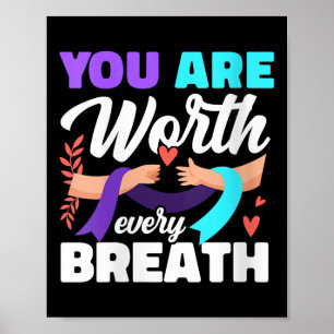 Frauen Ihr seid jeden Atemzug wert Depression bewu Poster