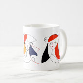 Frauen im Abstrakten Kaffeetasse (VorderseiteRechts)
