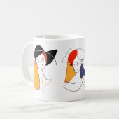Frauen im Abstrakten Kaffeetasse (Vorderseite Links)
