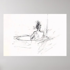 Frauen im Bathtub-Sketch - Poster