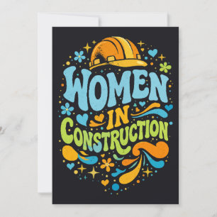 Frauen im Baugewerbe Retro-Empowerment Einladung