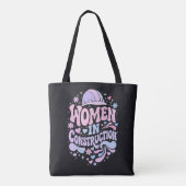 Frauen im Baugewerbe Retro-Empowerment Tasche (Rückseite)