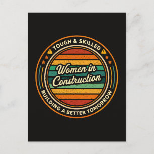 Frauen im Bauwesen Hart und kompetent Postkarte