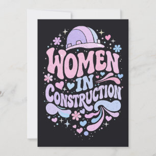 Frauen im Bauwesen Retro-Empowerment Einladung