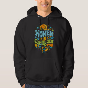 Frauen im Bauwesen Retro-Empowerment Hoodie
