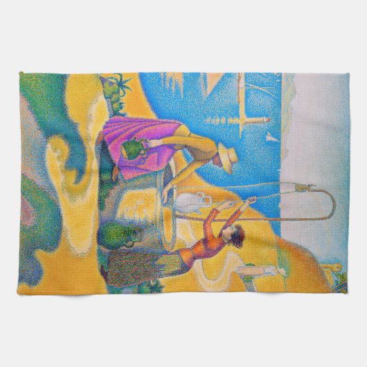 Frauen im Brunnen, Signac Geschirrtuch (Horizontal)