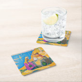 Frauen im Brunnen, Signac Rechteckiger Pappuntersetzer (Vor Ort)