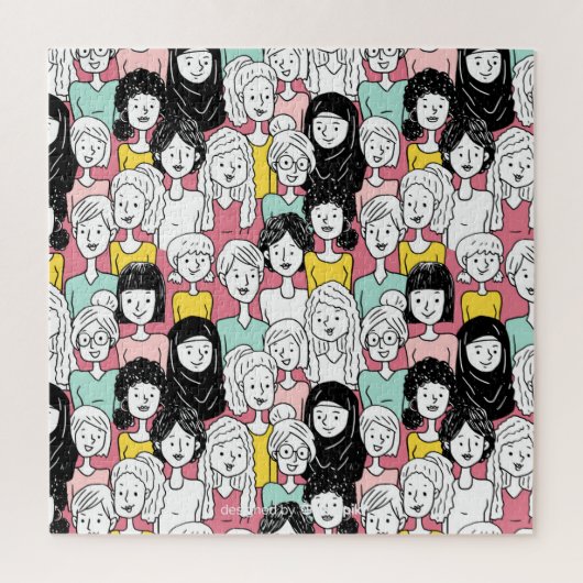 Frauen im Cartoon der Welt Schwierige Menschen Puzzle (Vertikal)
