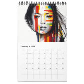 Frauen im Detail 12 Monatskalender (einzelne Seite Kalender (Feb 2026)
