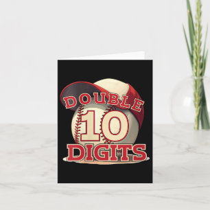Frauen im Doppelstelz Baseball Lover 10 Jahre alt  Karte