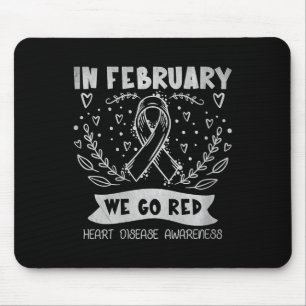 Frauen im Februar gehen wir zu roten amerikanische Mousepad