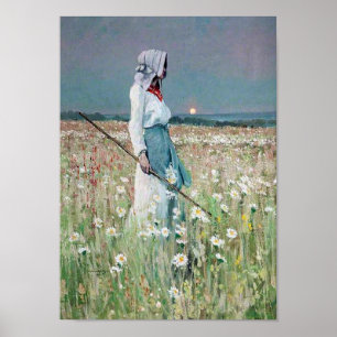 Frauen im Feld Vintages Kunstposter Poster