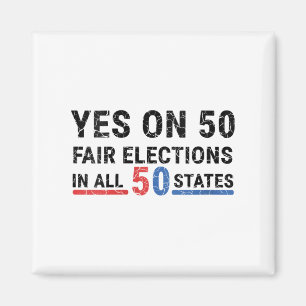 Frauen im Funny Yes bei 50 fairen Wahlen in allen  Magnet