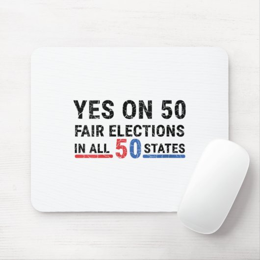 Frauen im Funny Yes bei 50 fairen Wahlen in allen  Mousepad (Mit Mouse)