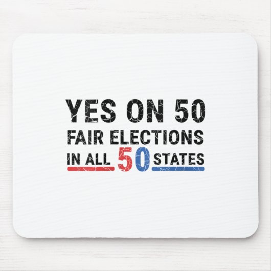 Frauen im Funny Yes bei 50 fairen Wahlen in allen Mousepad (Vorne)