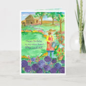 Frauen-im Garten arbeitenlauch-alles- Gute zum Karte (Vorderseite)