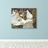 Frauen im Garten von Claude Monet Leinwanddruck (Insitu (Holzboden))