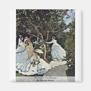 Frauen im Garten von Claude Monet Magnet