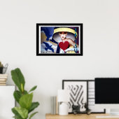 Frauen im Herzen Art Deco Poster (Heimbüro)