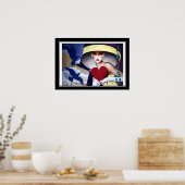 Frauen im Herzen Art Deco Poster (Küche)