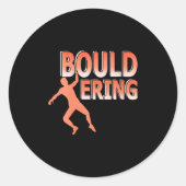 Frauen im Inneren Bouldering Rock Climbing Athleti Runder Aufkleber (Vorderseite)