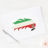 Frauen im Iran kämpfen für Freiheit, Ovaler Aufkleber (Umschlag)