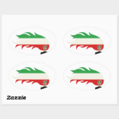 Frauen im Iran kämpfen für Freiheit, Ovaler Aufkleber (Blatt)