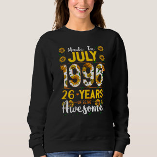 Frauen im Juli 1996 26 Jahre alt 26 Geburtstag Sweatshirt