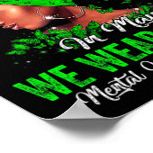 Frauen im Mai tragen grünes Bewusstsein für psychi Poster (Ecke)