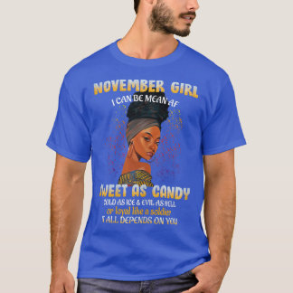 Frauen im November Mädchen Sweet as Candy Black Wo T-Shirt