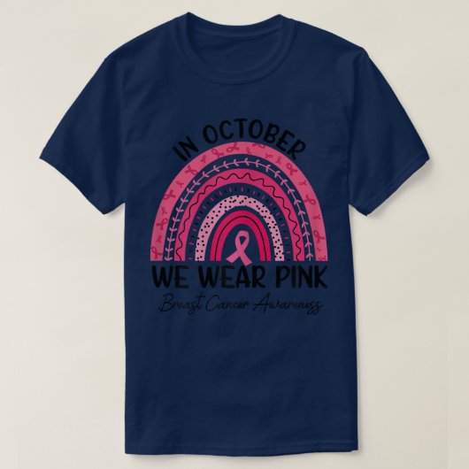 Frauen im Oktober tragen wir rosa Ribbon Brust Can T-Shirt (Design vorne)