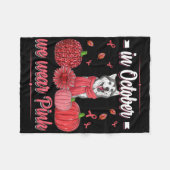 Frauen im Oktober tragen wir rosa Ribbon-Husky-Bru Fleecedecke (Vorderseite (Horizontal))