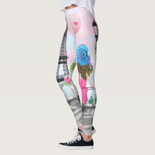 Frauen im Pariser Eiffelturm Leggings (Links)