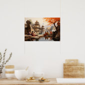 Frauen im Rajas Sommer-Anwesen Poster (Küche)