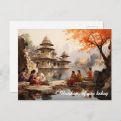 Frauen im Rajas Sommer-Anwesen Postkarte (Vorne/Hinten)