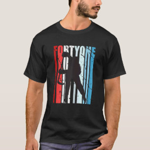 Frauen im Retro Frauen 41. Eishockey Geburtstagssp T-Shirt