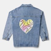 Frauen im Retro-Herzen Jeansjacke (Rückseite)