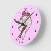 Frauen im Stillen Kunst-Deco Runde Wanduhr (Winkel)