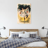 Frauen im Tanz Kostüm auf Blume Poster Leinwanddruck (Insitu (Schlafzimmer))