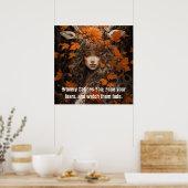 Frauen im Wald: Mut konfrontiert eure Ängste Poster (Küche)