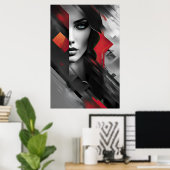 Frauen in Abstrakten Schichten Poster (Heimbüro)