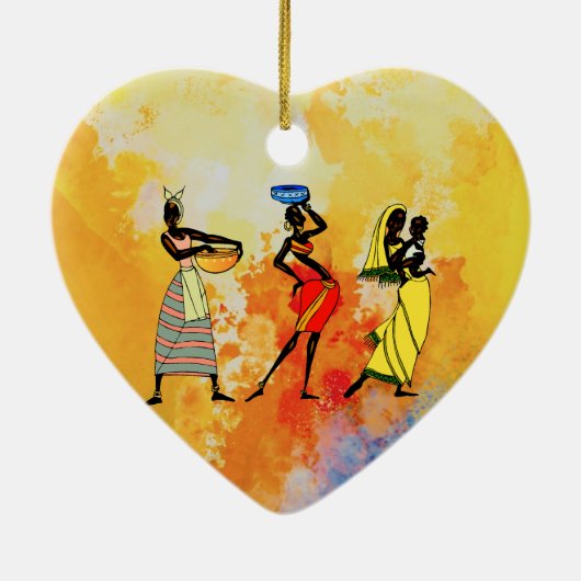 Frauen in Afrika Keramik Ornament (Hinten)
