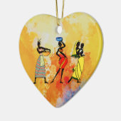 Frauen in Afrika Keramik Ornament (Links)