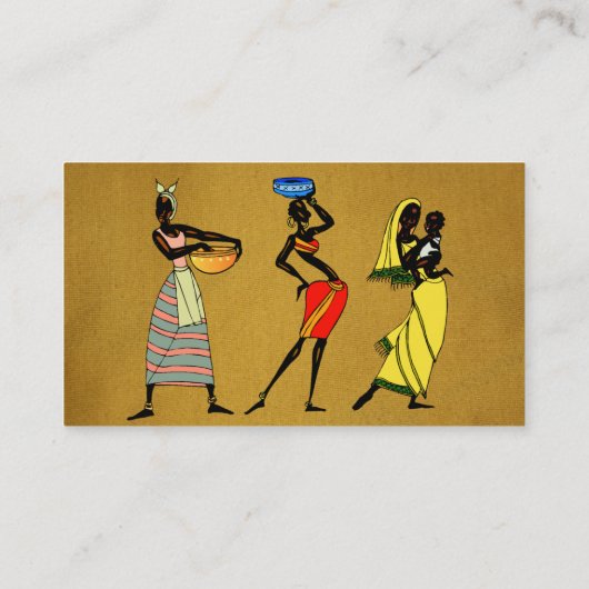 Frauen in Afrika Visitenkarte (Rückseite)