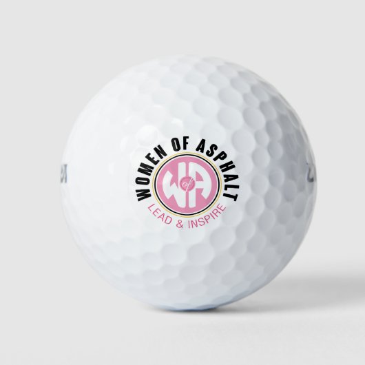 Frauen in Asphalt Golf Balls Golfball (Vorderseite)