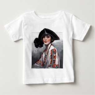 Frauen in bestickter Bluse Baby T-shirt