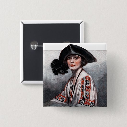 Frauen in bestickter Bluse Button (Vorne & Hinten)