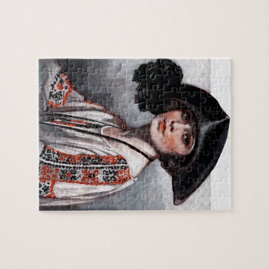 Frauen in bestickter Bluse Puzzle (Horizontal)